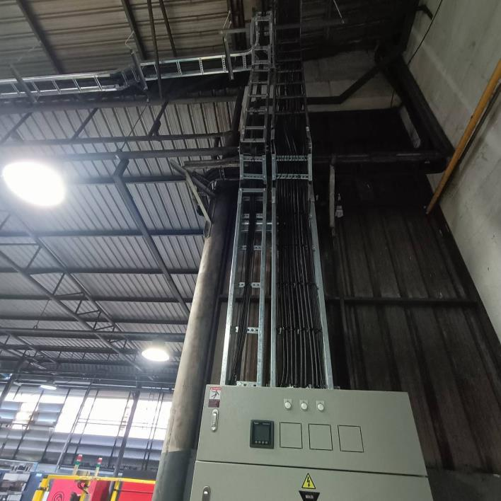 งานติดตั้งระบบสายเมนไฟเข้าเครื่องพิมพ์ร้อน